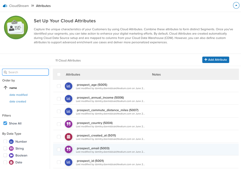 Cloud attributes Cloud attributes