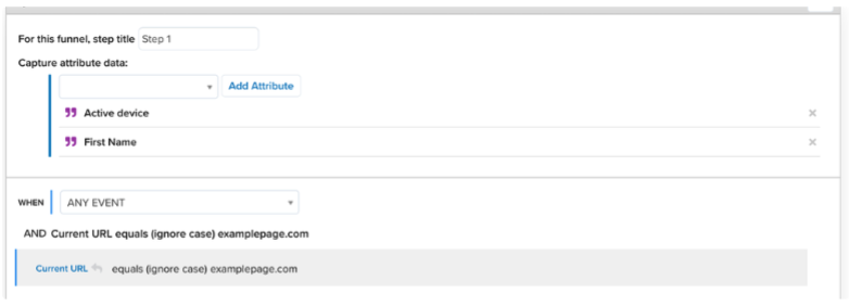 Capture value of funnel attribute Capture value of funnel attribute