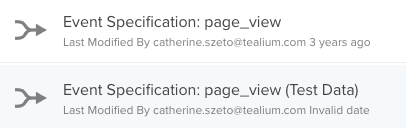 Test data event feed Test data event feed