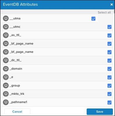DataAccess Working with AudienceDB and EventDB Adjusting Preloaded EventDB Attributes